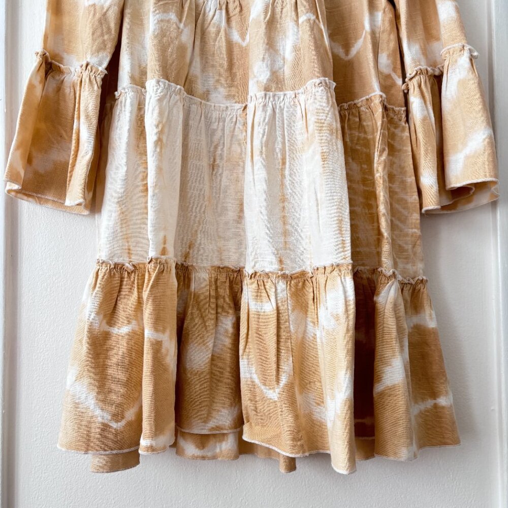 Faherty Vida Tie Dye Dress in Maple Sugar - Picture 6 of 8